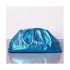 Bottega Veneta The Pouch In Blue Metallic Leather 576227