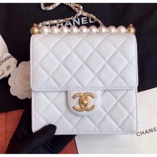 Chanel Small Pearl Chain Flap Bag AS0584