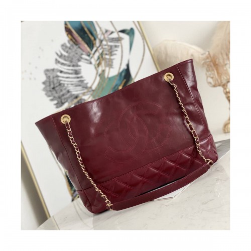 Chanel Quilted Waxy Calfskin Shopping Bag 8345