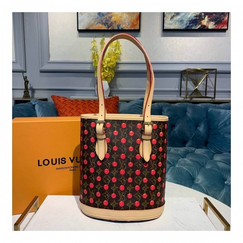Louis Vuitton Monogram Cherry Petit Bucket M42238