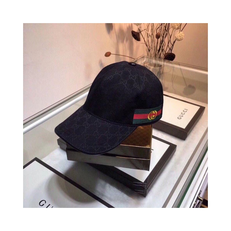 Gucci Original GG Canvas Baseball Hat With Web 200031
