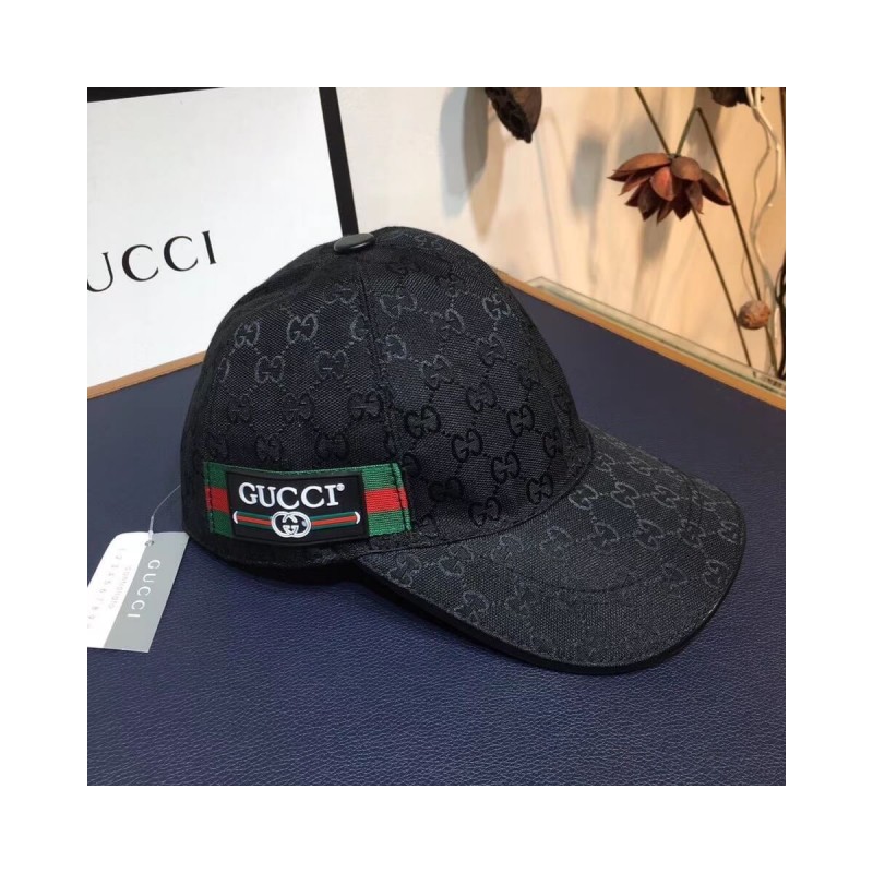 Gucci Original GG Canvas Baseball Hat With Web 200034