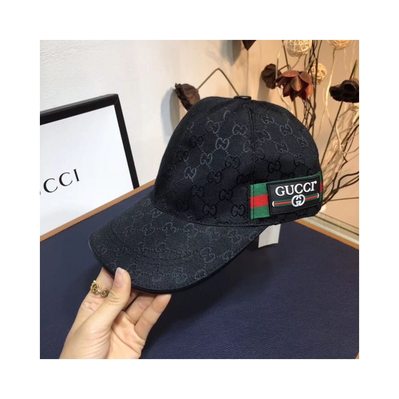 Gucci Original GG Canvas Baseball Hat With Web 200034