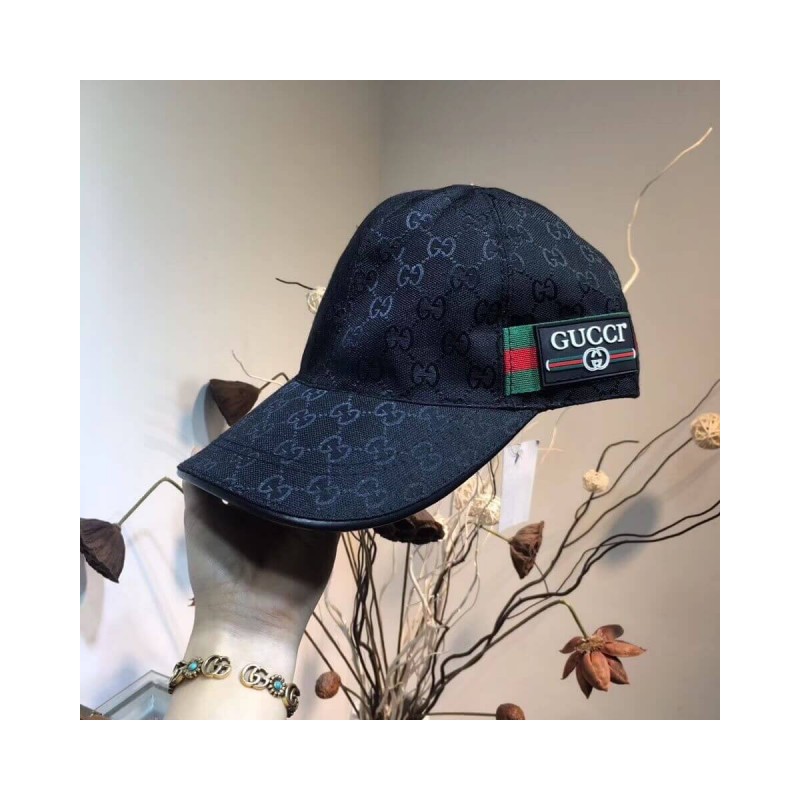 Gucci Original GG Canvas Baseball Hat With Web 200034