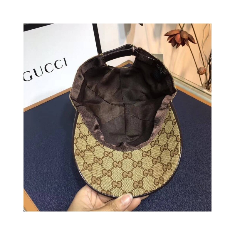 Gucci Original GG Canvas Baseball Hat With Web 200034