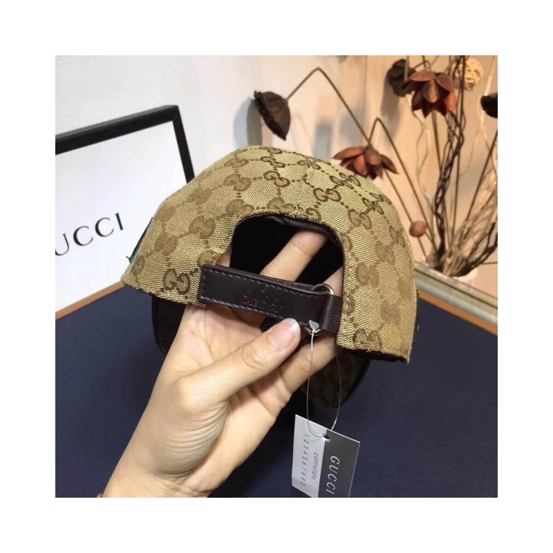 Gucci Original GG Canvas Baseball Hat With Web 200034