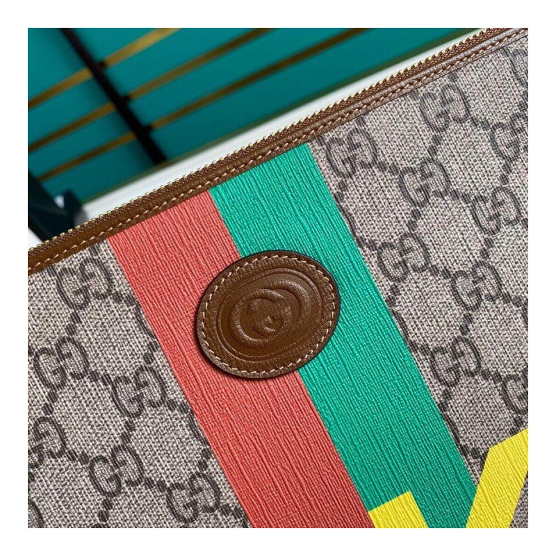 Gucci 'Fake/Not' Print Print Pouch 636171