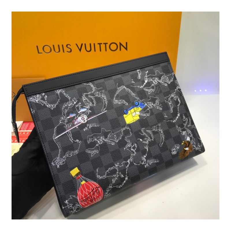 Louis Vuitton Damier Graphite Pochette Voyage MM N40205