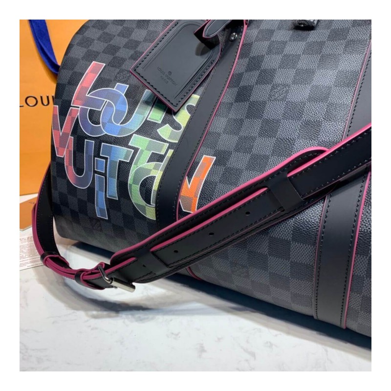 Louis Vuitton Damier Graphite Keepall Bandoulière 50 N40263 N40264