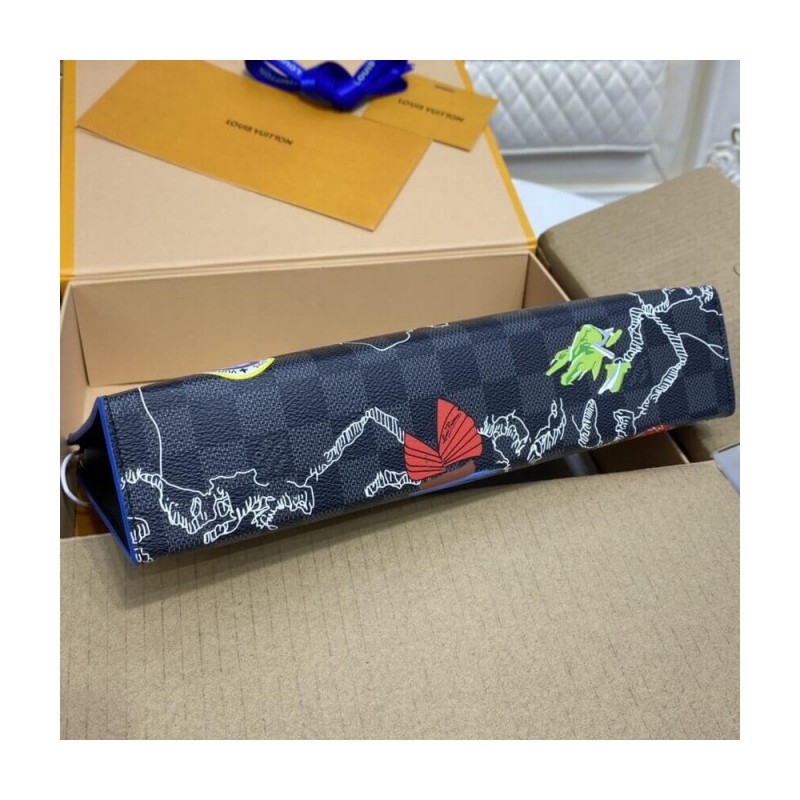 Louis Vuitton Damier Graphite Map Pochette Voyage MM N40205