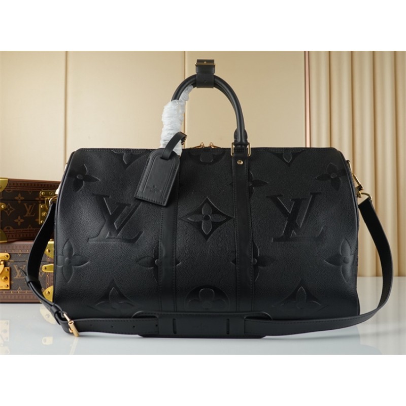 Louis Vuitton Keepall Bandouliere 45 Monogram Empreinte  Leather M45532