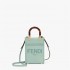 Fendi Mini Sunshine Shopper bag in mint green leather
