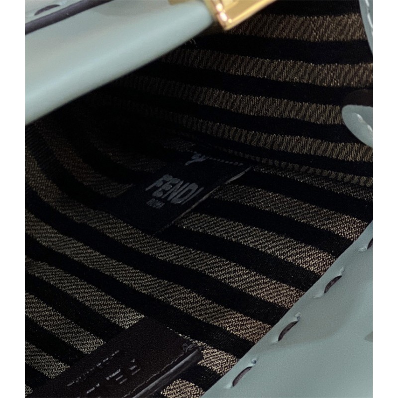 Fendi Mini Sunshine Shopper bag in mint green leather