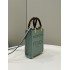 Fendi Mini Sunshine Shopper bag in mint green leather