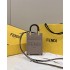 Fendi Mini Sunshine Shopper in dove-gray leather