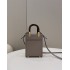 Fendi Mini Sunshine Shopper in dove-gray leather