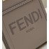 Fendi Mini Sunshine Shopper in dove-gray leather