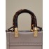 Fendi Mini Sunshine Shopper in dove-gray leather