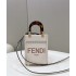 Fendi Mini Sunshine Shopper in white leather