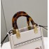 Fendi Mini Sunshine Shopper in white leather