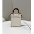 Fendi Mini Sunshine Shopper in white leather