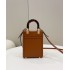 Fendi Mini Sunshine Shopper in brown leather