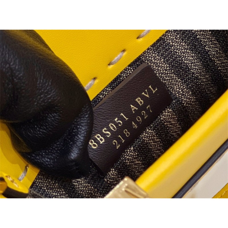 Fendi Mini Sunshine Shopper bag in yellow leather