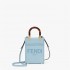Fendi Mini Sunshine Shopper bag in light blue leather