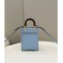 Fendi Mini Sunshine Shopper bag in light blue leather