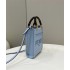 Fendi Mini Sunshine Shopper bag in light blue leather