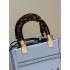 Fendi Mini Sunshine Shopper bag in light blue leather