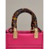 Fendi Mini Sunshine Shopper bag in pink leather