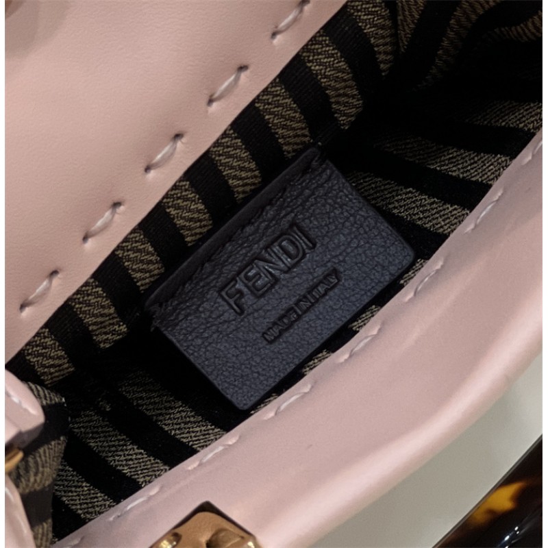 Fendi Mini Sunshine Shopper bag in pale pink leather