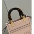 Fendi Mini Sunshine Shopper bag in pale pink leather
