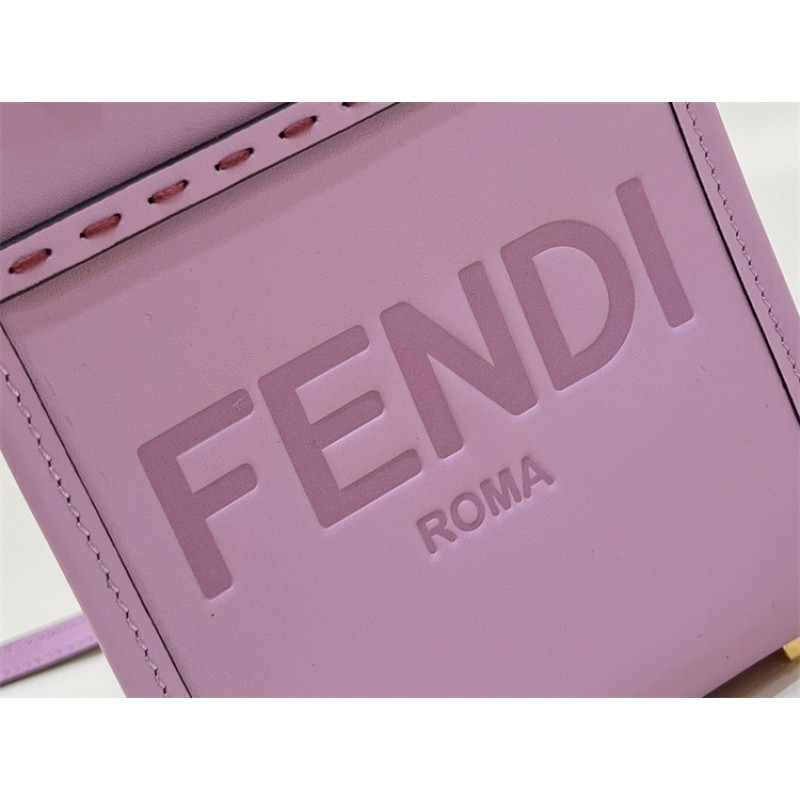 Fendi Mini Sunshine Shopper bag in purple leather