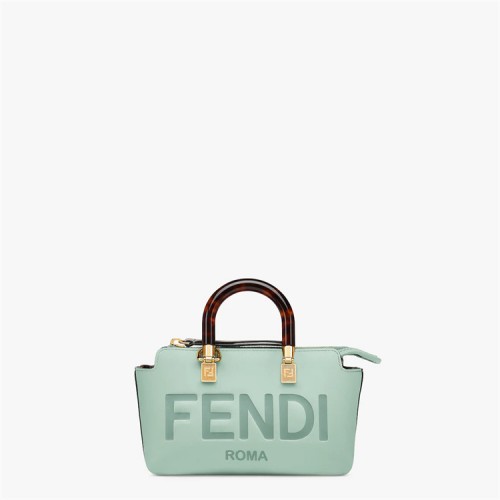 Fendi By The Way Mini Small Boston bag in mint green leather 