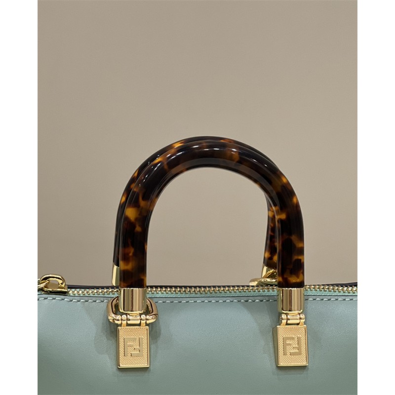 Fendi By The Way Mini Small Boston bag in mint green leather 