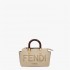 Fendi By The Way Mini Small Boston bag in dove gray leather 