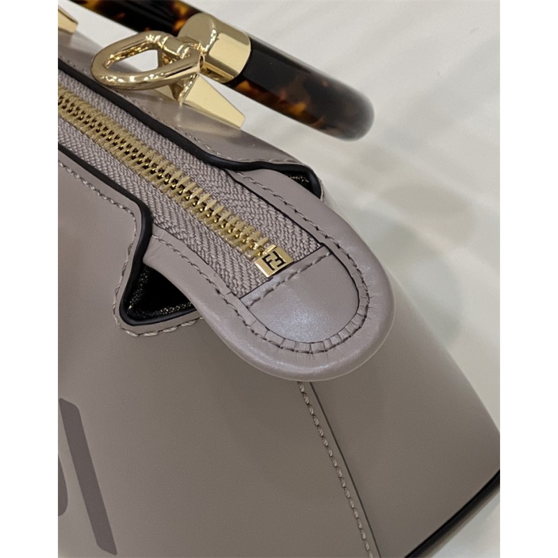 Fendi By The Way Mini Small Boston bag in dove gray leather 