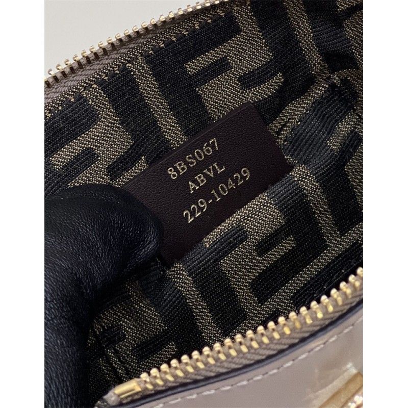 Fendi By The Way Mini Small Boston bag in dove gray leather 