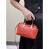 Fendi By The Way Mini Small Boston bag in red leather 