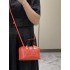 Fendi By The Way Mini Small Boston bag in red leather 
