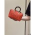 Fendi By The Way Mini Small Boston bag in red leather 
