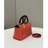 Fendi By The Way Mini Small Boston bag in red leather 