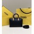 Fendi By The Way Mini Small Boston bag in black leather 