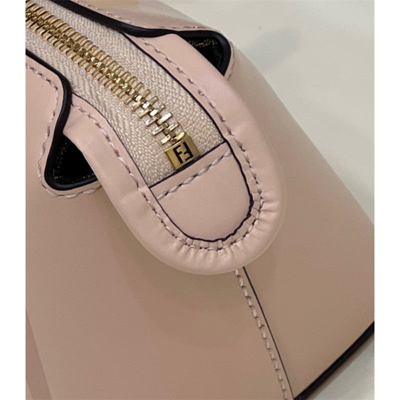 Fendi By The Way Mini Small Boston bag in lighe pink leather 