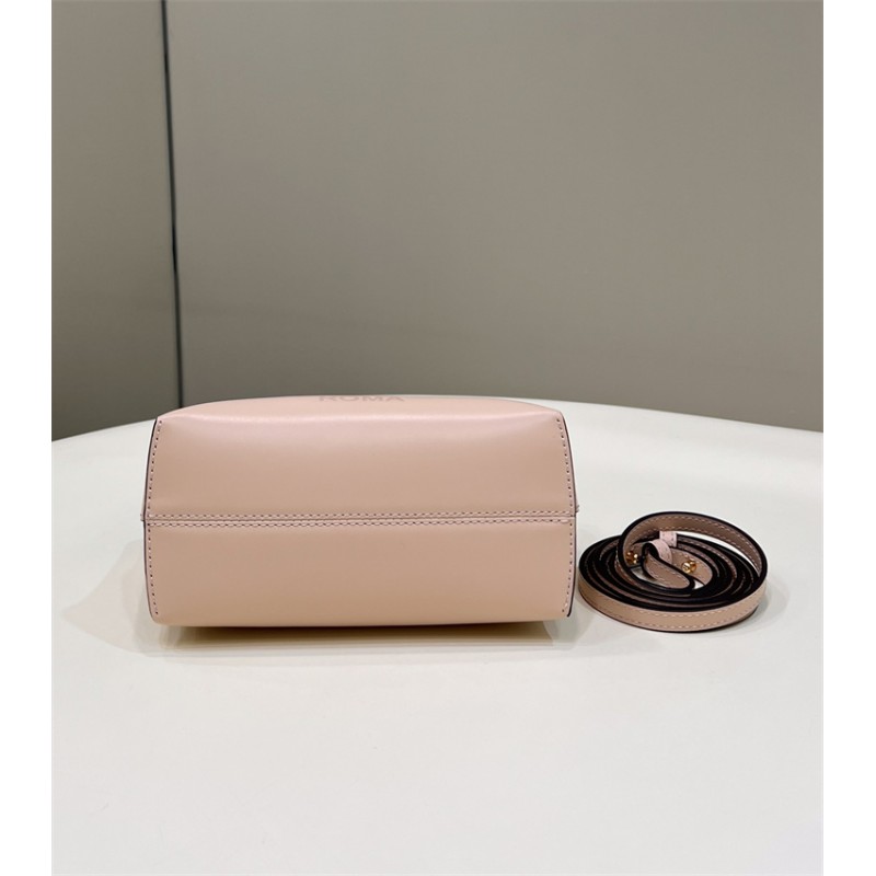 Fendi By The Way Mini Small Boston bag in lighe pink leather 