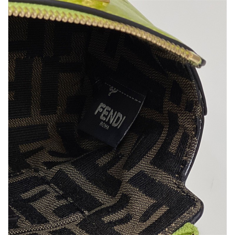 Fendi By The Way Mini Small Boston bag in green leather 