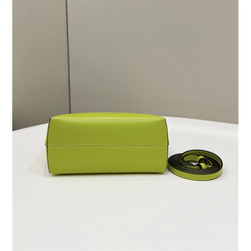 Fendi By The Way Mini Small Boston bag in green leather 
