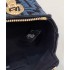 Fendi By The Way Mini Small Boston bag in blue tapestry fabric